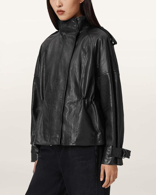 Black ג'קט עור לנשים Biker Jacket ALLSAINTS