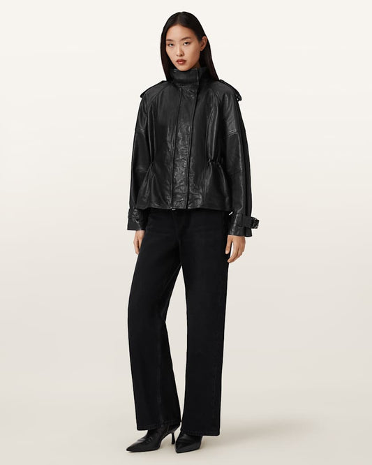 Seashell ג'קט עור לנשים Biker Jacket ALLSAINTS