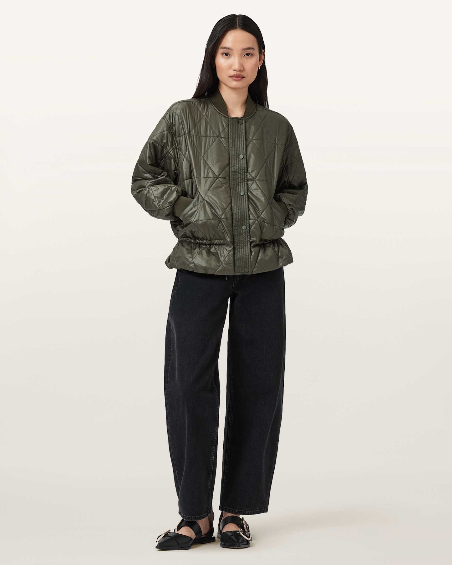 Dark Slate Gray ג'קט לנשים Alii Bomber ALLSAINTS