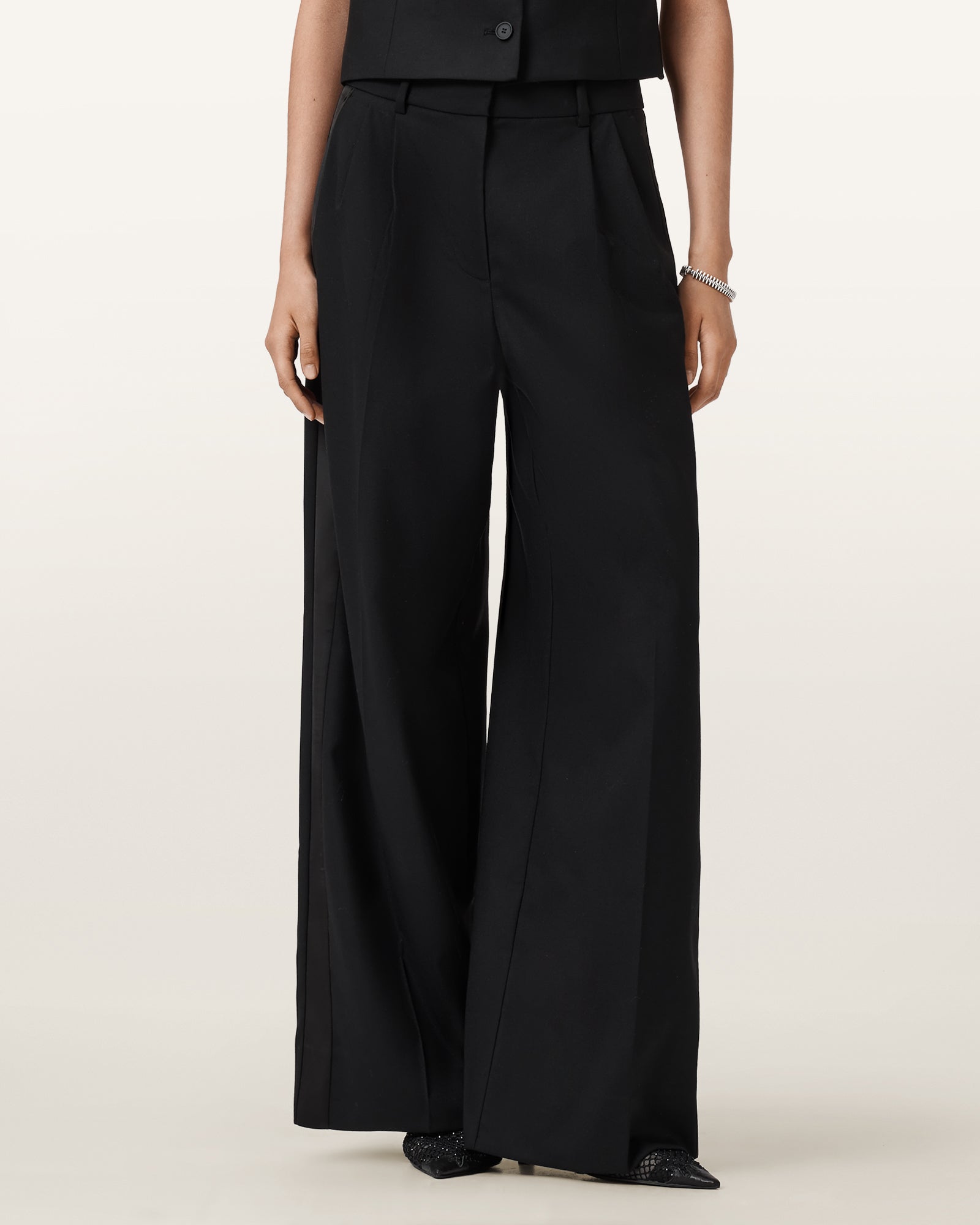 Antique White מכנסיים ארוכים לנשים Noa ALLSAINTS