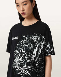 Black שמלת מיני לנשים Zaya Tee Dress ALLSAINTS