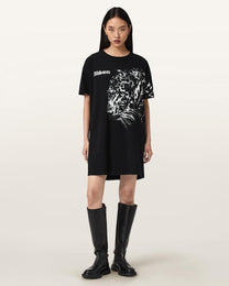 Antique White שמלת מיני לנשים Zaya Tee Dress ALLSAINTS