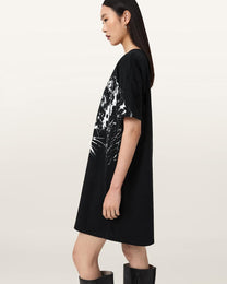 Seashell שמלת מיני לנשים Zaya Tee Dress ALLSAINTS