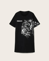 Black שמלת מיני לנשים Zaya Tee Dress ALLSAINTS