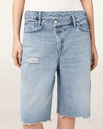 Dark Gray מכנסי ג׳ינס קצרים לנשים Aki Crossover ALLSAINTS