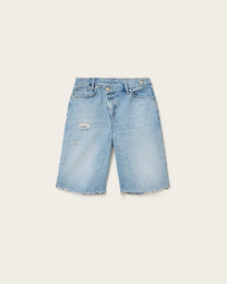 Gray מכנסי ג׳ינס קצרים לנשים Aki Crossover ALLSAINTS