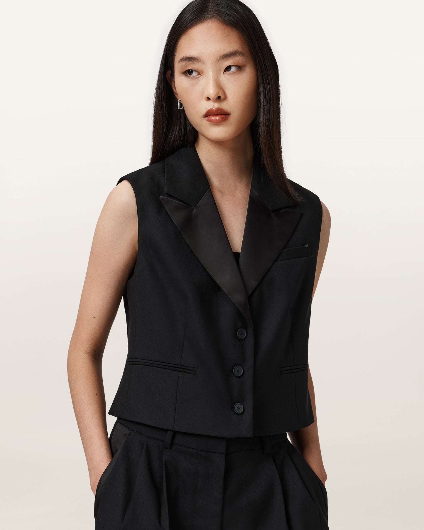 Antique White ווסט לנשים Noa ALLSAINTS