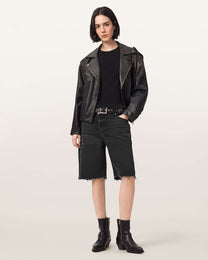 Seashell מכנסי ג׳ינס קצרים לנשים Aki Crossover ALLSAINTS