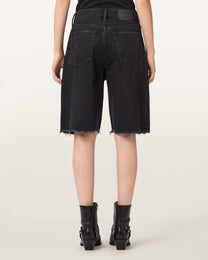 Dark Slate Gray מכנסי ג׳ינס קצרים לנשים Aki Crossover ALLSAINTS