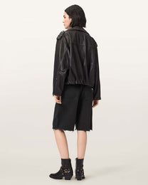 Antique White מכנסי ג׳ינס קצרים לנשים Aki Crossover ALLSAINTS