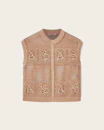 Rosy Brown וסט קרושה סרוג לנשים Kyra ALLSAINTS