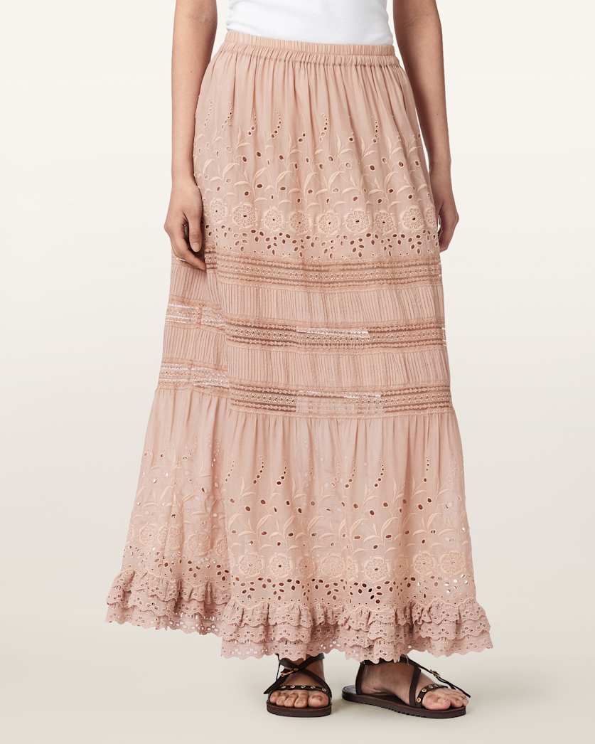 Tan חצאית מקסי לנשים Camille ALLSAINTS