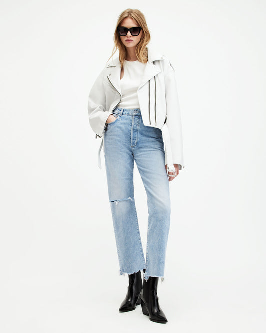 White Smoke ג'ינס ארוך לנשים Edie ALLSAINTS