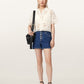 Antique White חולצת פולו קרושה קרופ לנשים Kyra ALLSAINTS