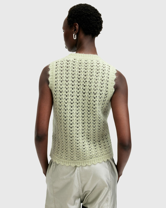 Light Gray גופיה סרוגה לנשים Vivian ALLSAINTS