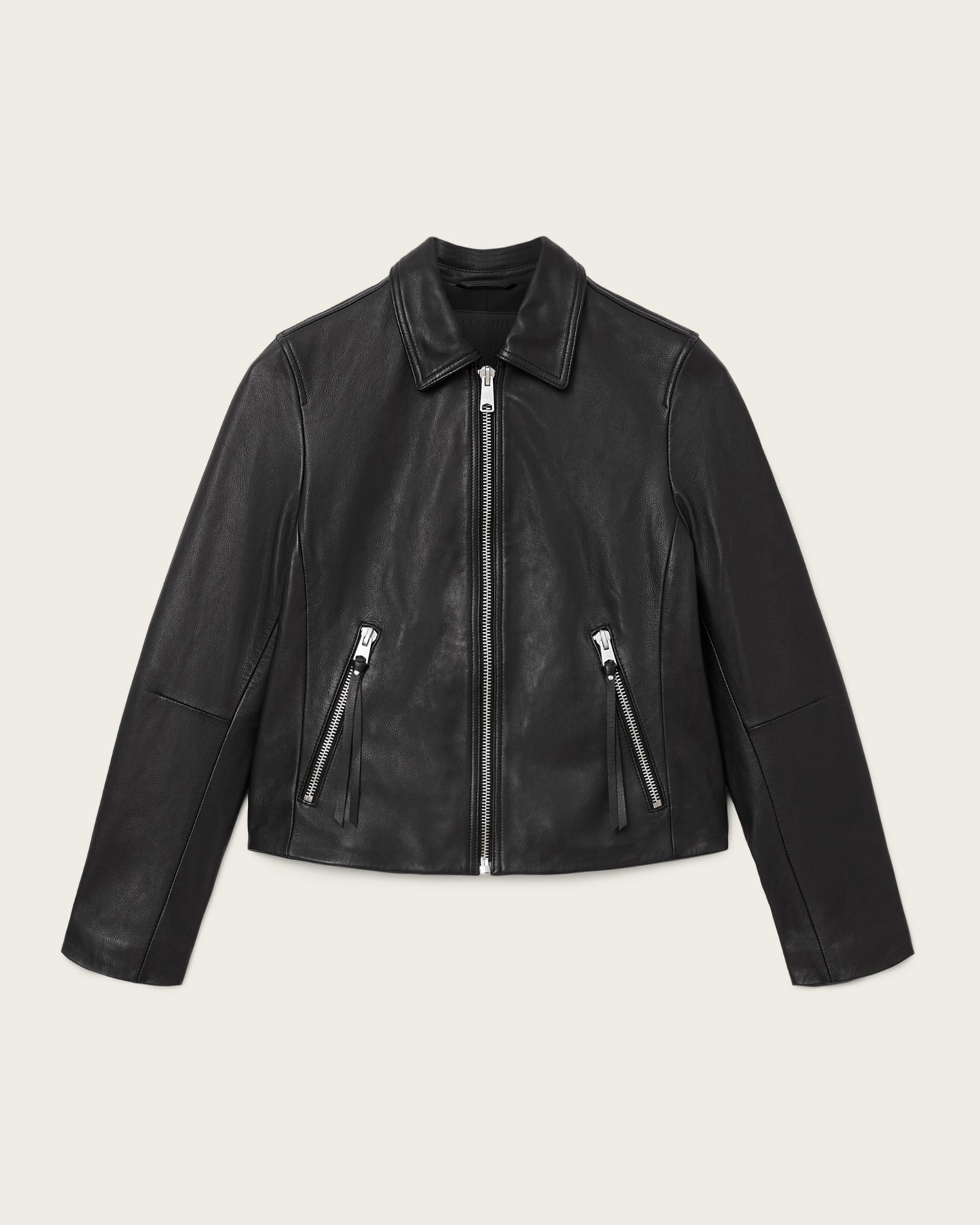 Beige ג'קט עור לנשים Danbury Biker ALLSAINTS