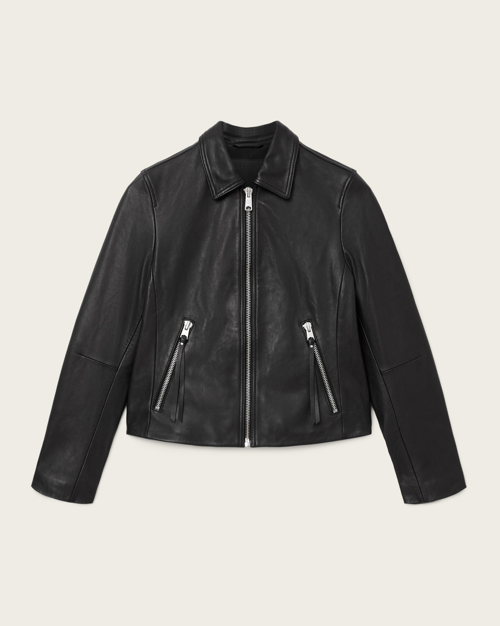 Beige ג'קט עור לנשים Danbury Biker ALLSAINTS