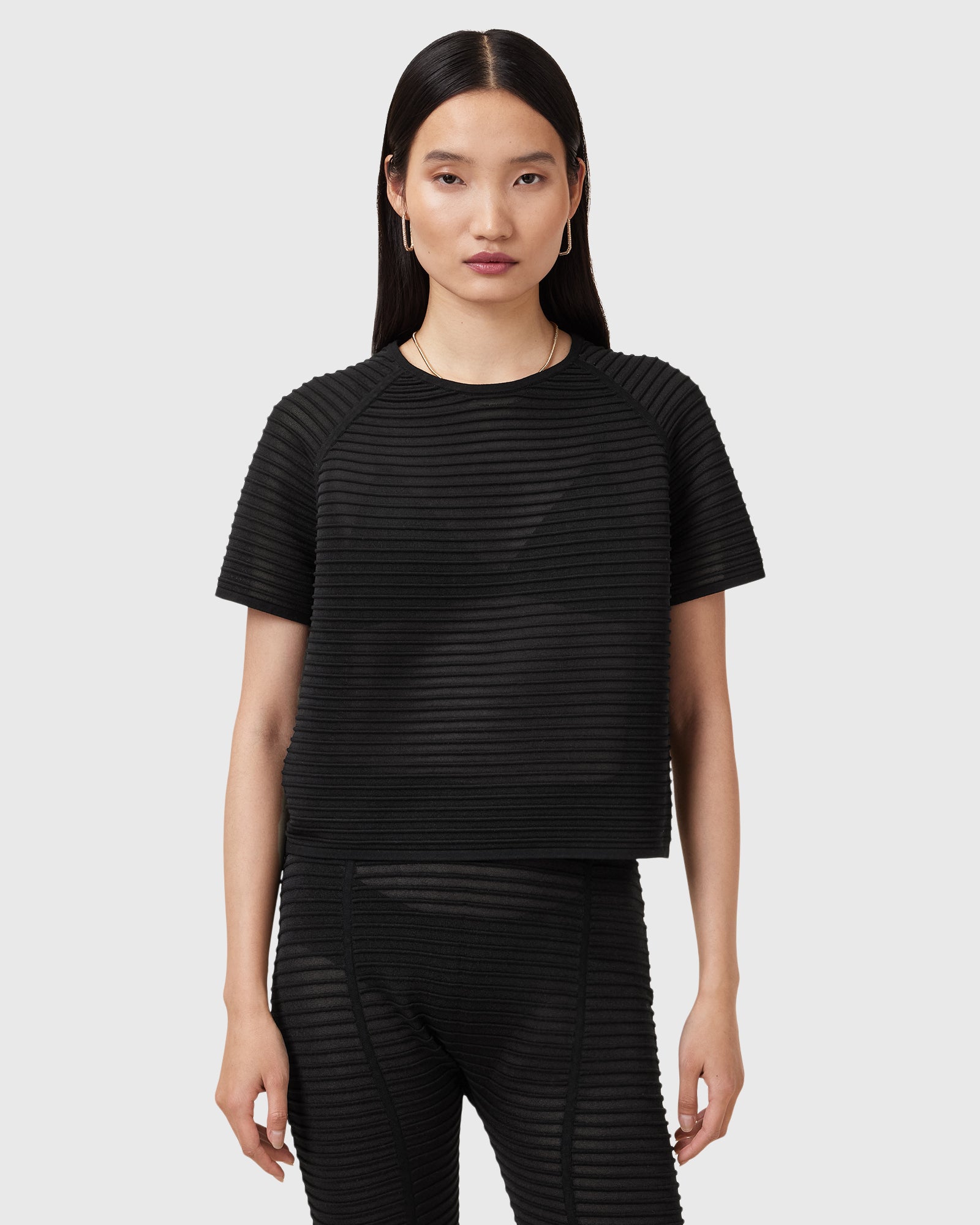 Beige טי שירט קצרה לנשים Alice ALLSAINTS