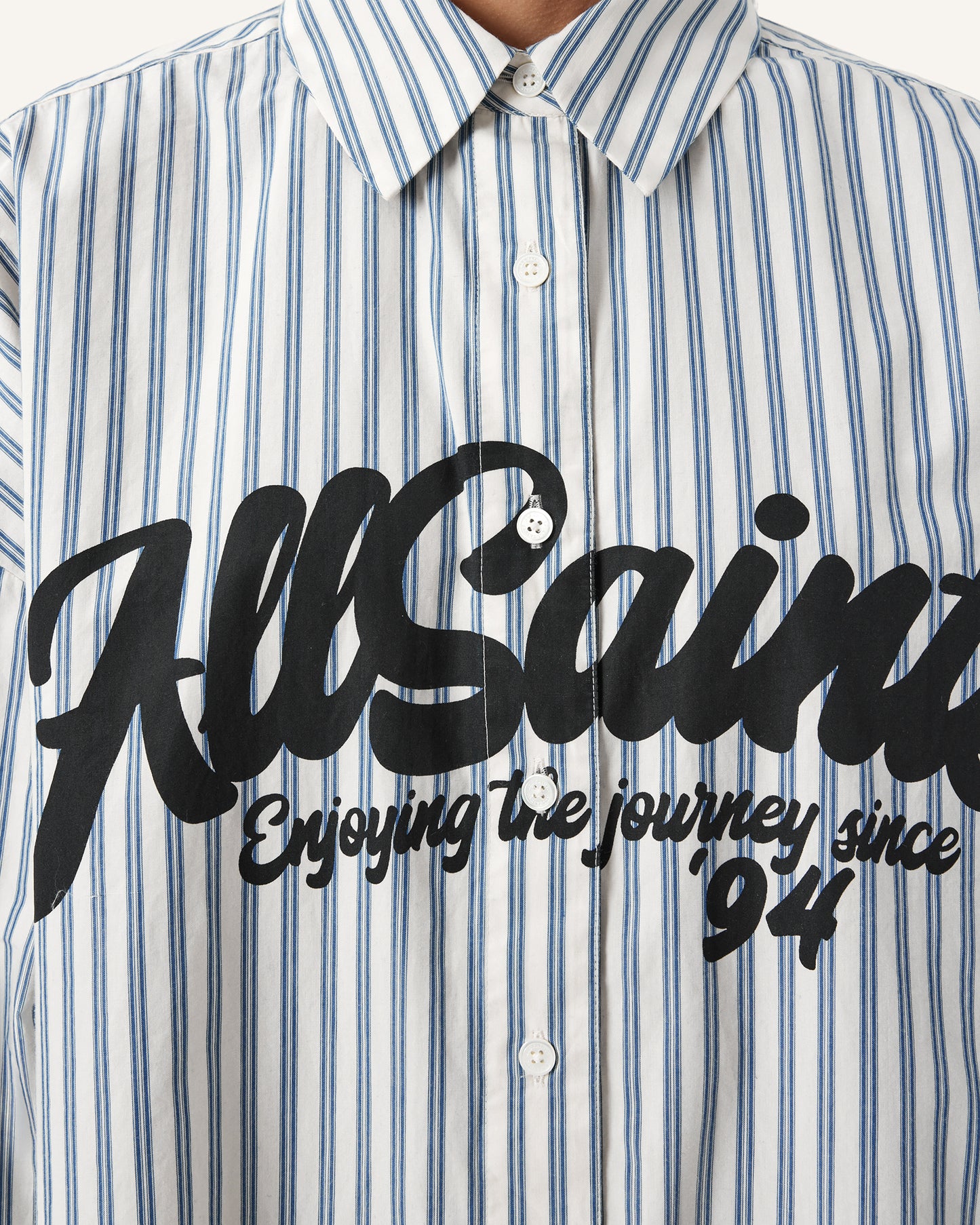 Gray חולצה מכופתרת ארוכה לנשים Adrianna ALLSAINTS