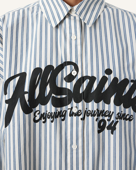 Gray חולצה מכופתרת ארוכה לנשים Adrianna ALLSAINTS