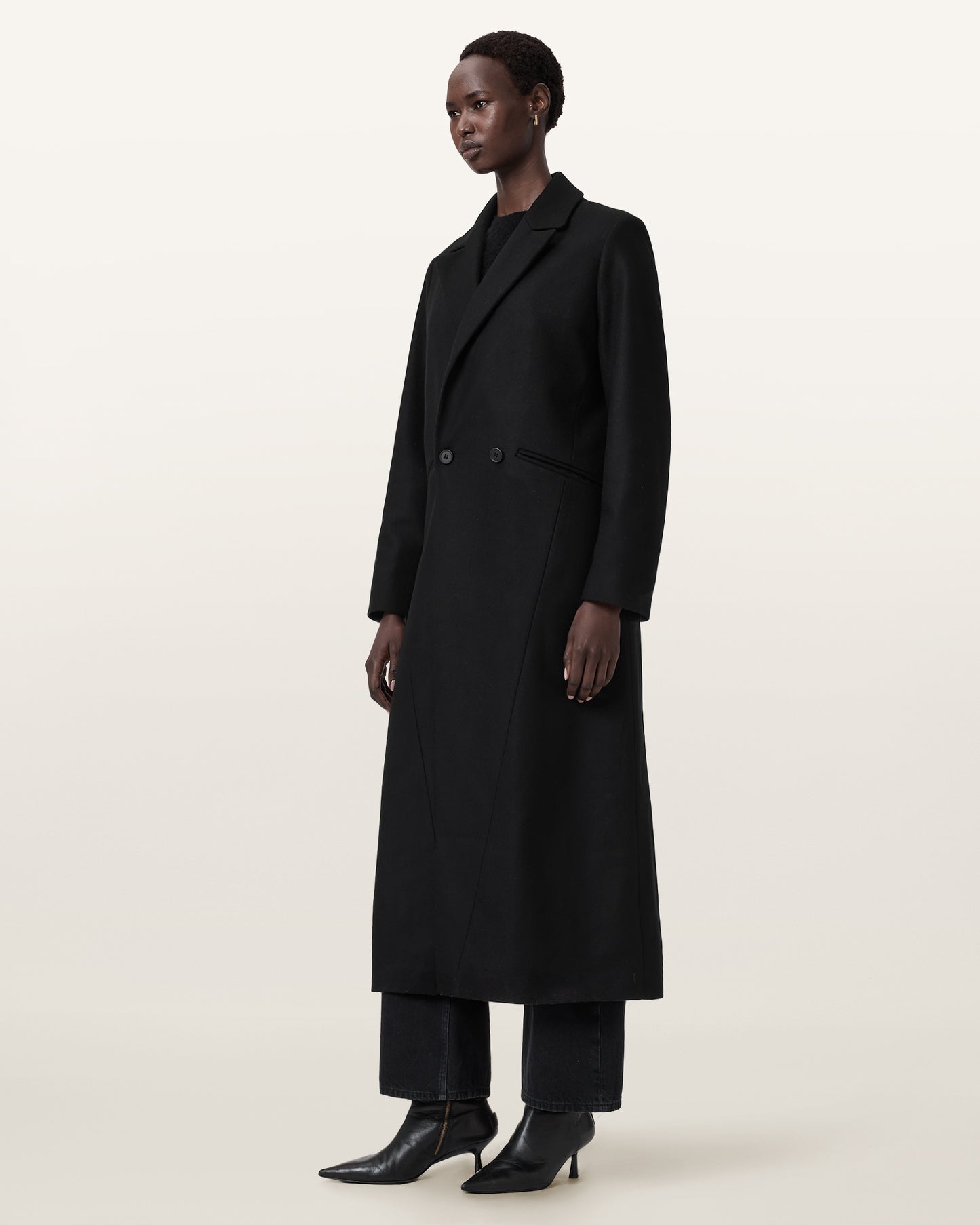 Black מעיל אופנה לנשים Nellie ALLSAINTS