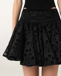 Black חצאית מיני לנשים Dotty ALLSAINTS