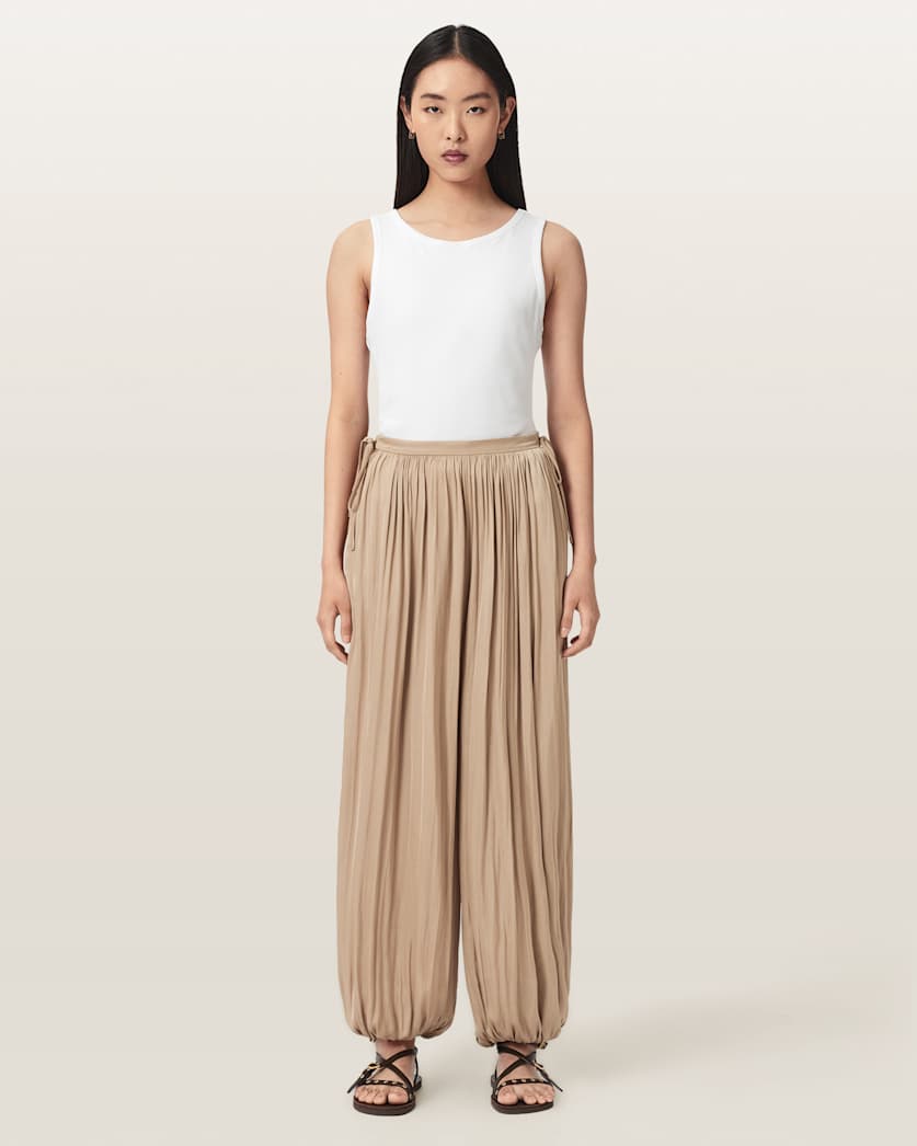 Light Gray מכנסיים ארוכים לנשים Eshe ALLSAINTS