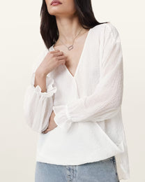 Antique White חולצה ארוכה לנשים Penny ALLSAINTS
