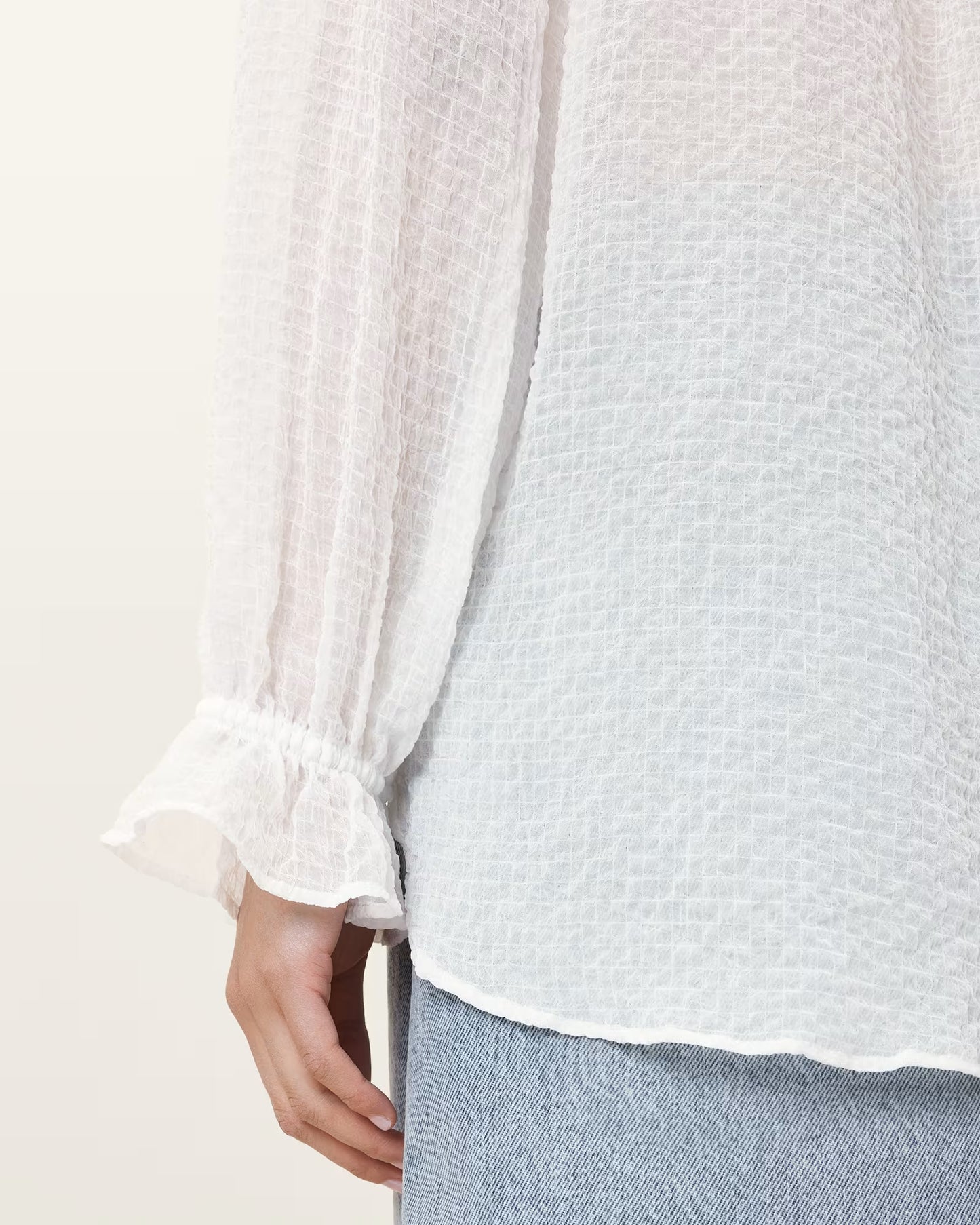 Light Gray חולצה ארוכה לנשים Penny ALLSAINTS