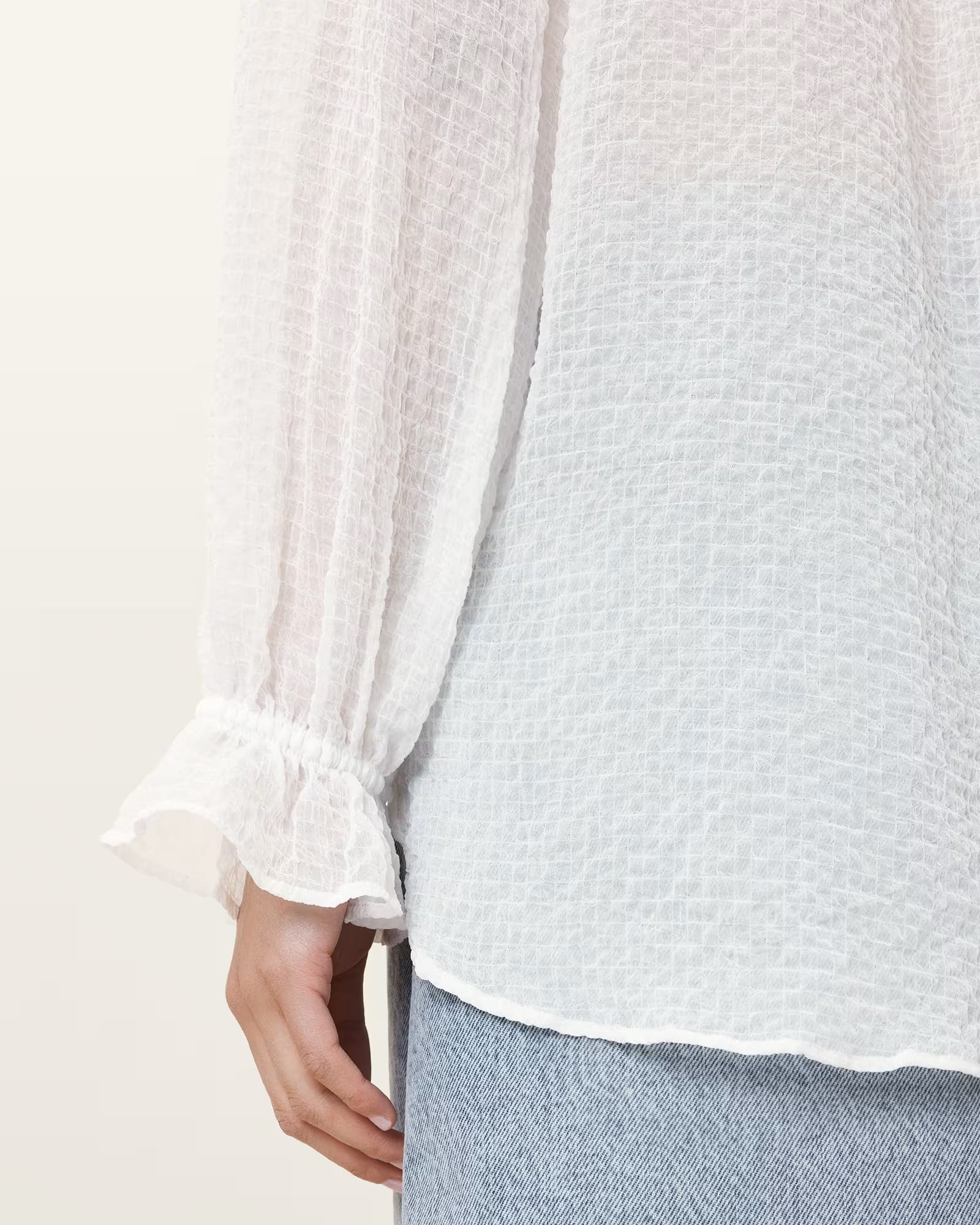 Light Gray חולצה ארוכה לנשים Penny ALLSAINTS