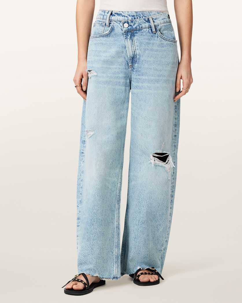 Antique White ג'ינס ארוך לנשים Aki - Wide Fit ALLSAINTS