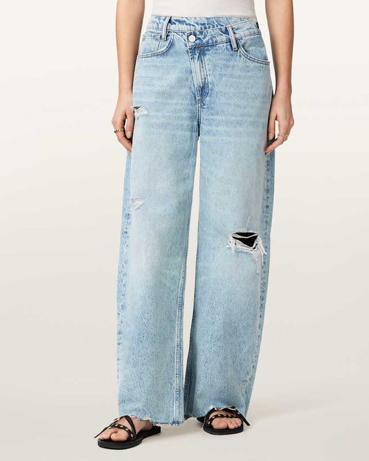 Antique White ג'ינס ארוך לנשים Aki - Wide Fit ALLSAINTS