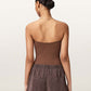 Seashell טופ סטרפלס לנשים Cruz Bandeau ALLSAINTS