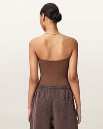 Seashell טופ סטרפלס לנשים Cruz Bandeau ALLSAINTS