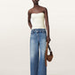 Seashell טופ סטרפלס לנשים Cruz Bandeau ALLSAINTS