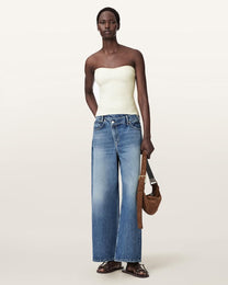 Seashell טופ סטרפלס לנשים Cruz Bandeau ALLSAINTS