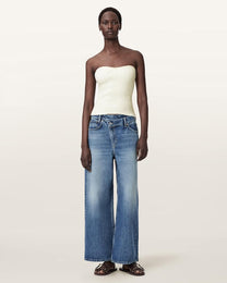 Seashell טופ סטרפלס לנשים Cruz Bandeau ALLSAINTS