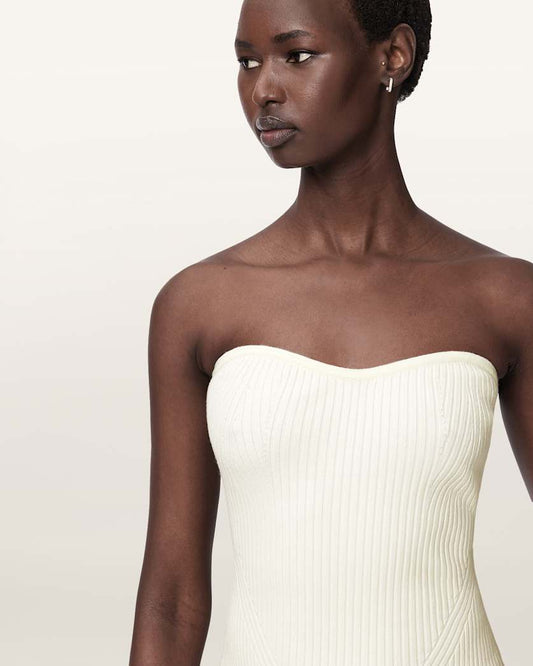 Seashell טופ סטרפלס לנשים Cruz Bandeau ALLSAINTS