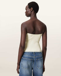 Seashell טופ סטרפלס לנשים Cruz Bandeau ALLSAINTS
