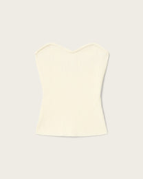 Beige טופ סטרפלס לנשים Cruz Bandeau ALLSAINTS