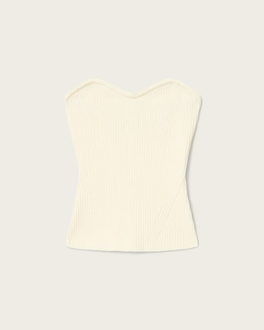 Beige טופ סטרפלס לנשים Cruz Bandeau ALLSAINTS