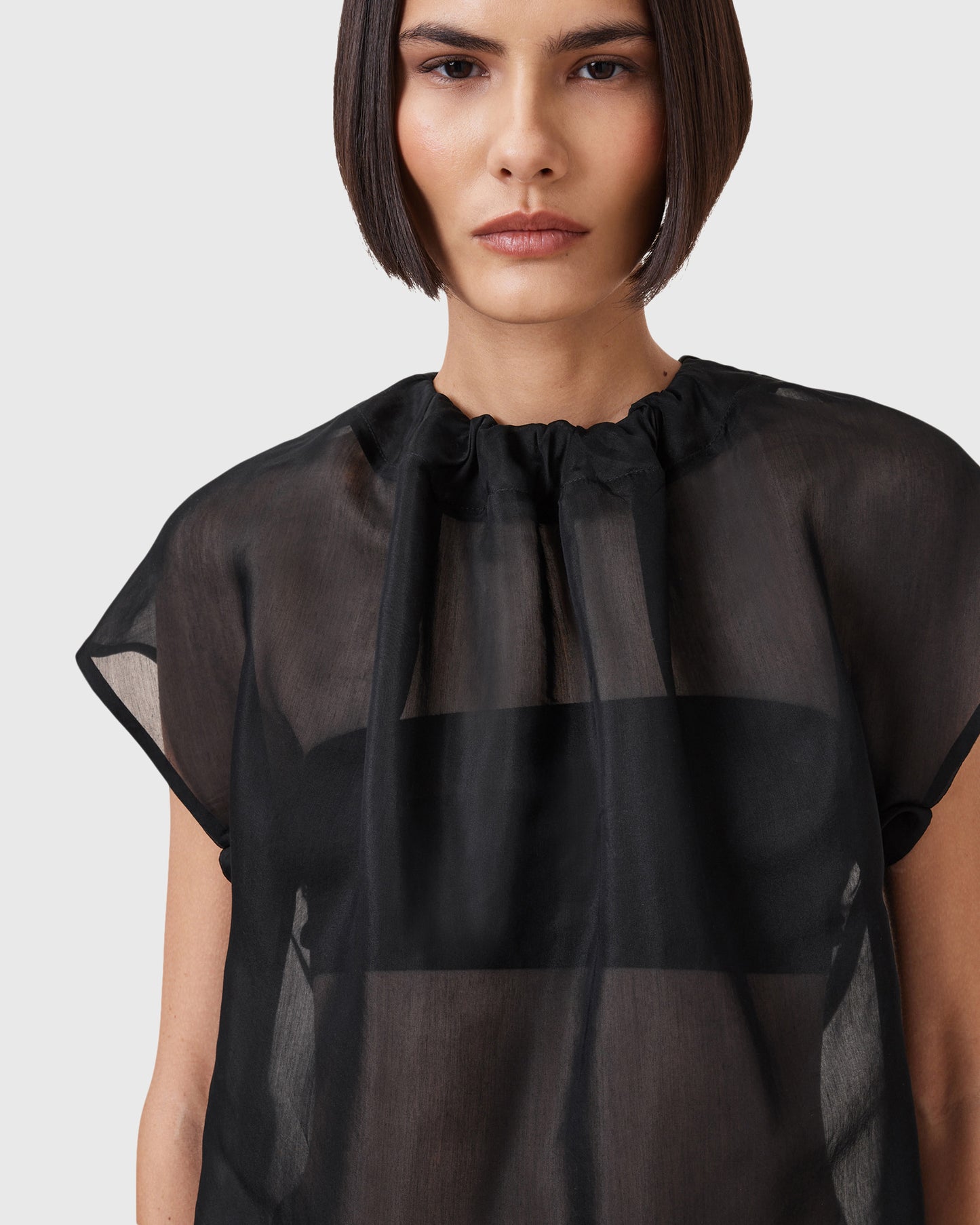 Dark Slate Gray חולצה קצרה לנשים Trisha ALLSAINTS