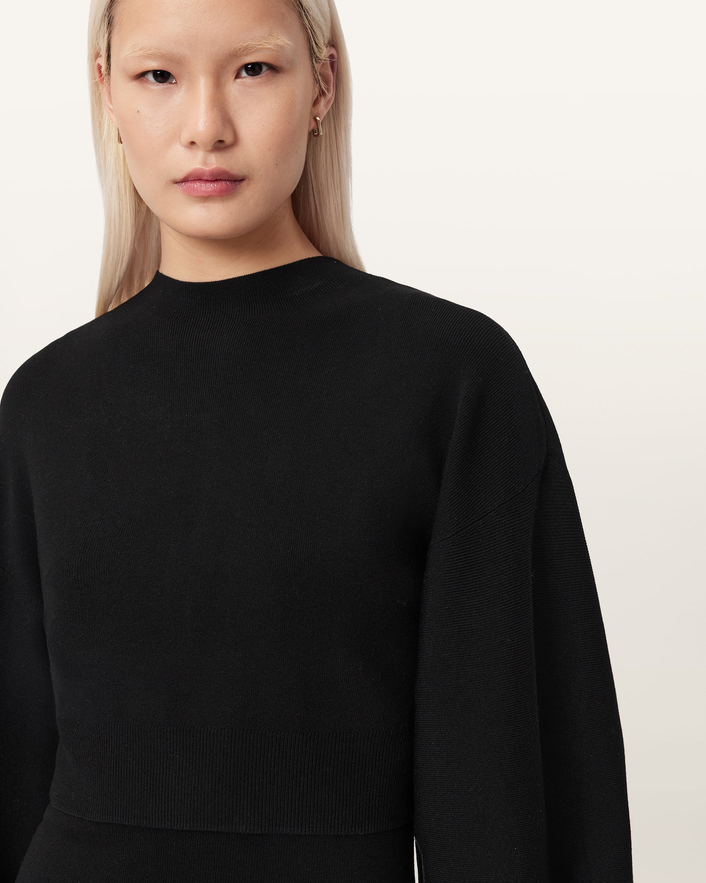 Black שמלת שני חלקים בגזרת מידי לנשים Dinah ALLSAINTS