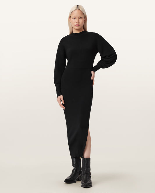 Antique White שמלת שני חלקים בגזרת מידי לנשים Dinah ALLSAINTS