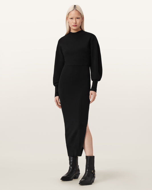 Antique White שמלת שני חלקים בגזרת מידי לנשים Dinah ALLSAINTS