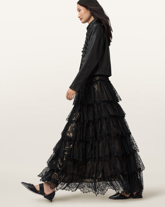 Antique White חצאית מקסי לנשים Rory Lace ALLSAINTS