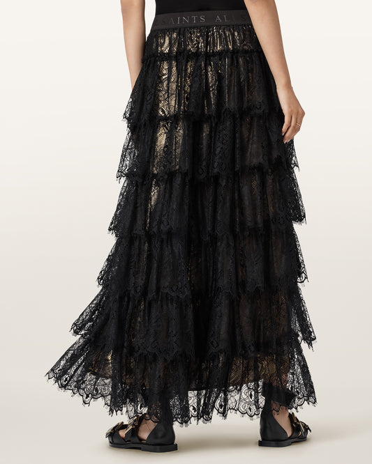 Antique White חצאית מקסי לנשים Rory Lace ALLSAINTS