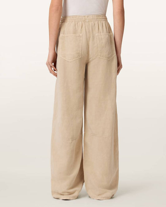 Antique White מכנסי פשתן לנשים Jett ALLSAINTS