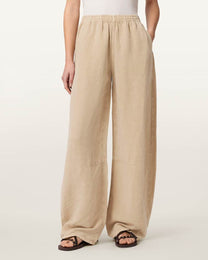 Antique White מכנסי פשתן לנשים Jett ALLSAINTS