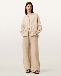 Seashell מכנסי פשתן לנשים Jett ALLSAINTS